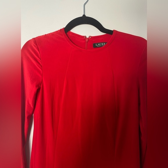 Ralph lauren LAUREN WOMENS DRESS RED SIZE 0 - Picture 4 of 5